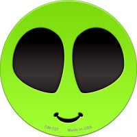 Alien Smile Face Novelty Circle Coaster Set of 4