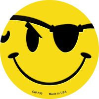 Eye Patch Smile Novelty Metal Mini Circle Magnet CM-730