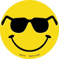 Shades Smile Novelty Metal Mini Circle Magnet CM-734