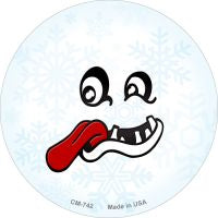 Freak Face Snowflake Novelty Circle Coaster Set of 4