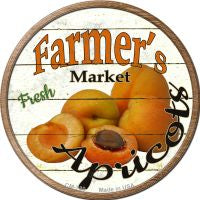 Farmers Market Apricots Novelty Circle Coaster Set of 4