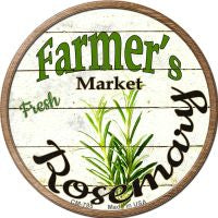 Farmers Market Rosemary Novelty Circle Coaster Set of 4