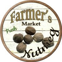 Farmers Market Nutmeg Novelty Circle Coaster Set of 4
