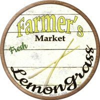 Farmers Market Lemongrass Novelty Metal Mini Circle Magnet