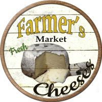 Farmers Market Cheeses Novelty Metal Mini Circle Magnet