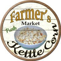 Farmers Market Kettle Corn Novelty Metal Mini Circle Magnet