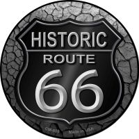 Historic Route 66 Novelty Circle Coaster Set of 4
