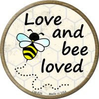 Love and Bee Loved Novelty Circle Coaster Set of 4