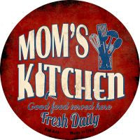 Moms Kitchen Novelty Circle Coaster Set of 4