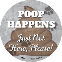 Poop Happens Novelty Circle Coaster Set of 4