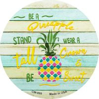 Be A Pineapple Novelty Circle Coaster Set of 4