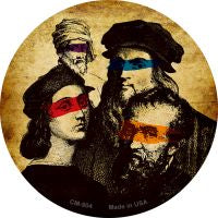 Famous Painters Novelty Circle Coaster Set of 4