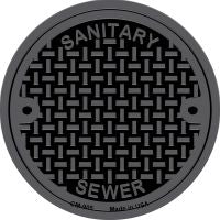 Manhole Cover Novelty Circle Coaster Set of 4