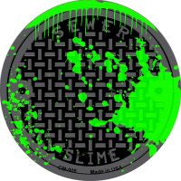 Manhole Cover Slime Novelty Circle Coaster Set of 4