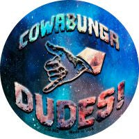 Cowabunga Dudes Novelty Circle Coaster Set of 4