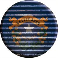 Nevada Flag Corrugated Effect Novelty Circle Coaster Set of 4