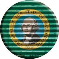 Washington Flag Corrugated Effect Novelty Circle Coaster Set of 4