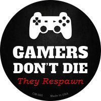 Controller Gamers Dont Die Novelty Circle Coaster Set of 4