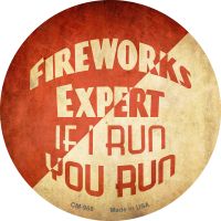 Fireworks Expert Novelty Circle Coaster Set of 4