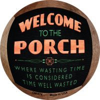 Welcome to the Porch Novelty Circle Coaster Set of 4