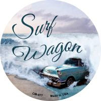 Surf Wagon Novelty Metal Mini Circle Magnet CM-977