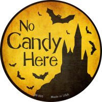 No Candy Here Novelty Metal Mini Circle Magnet