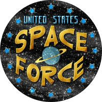 US Space Force Novelty Metal Mini Circle Magnet CM-986