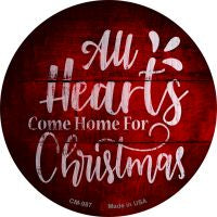 Come Home For Christmas Novelty Circle Coaster Set of 4