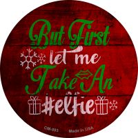 Take An Elfie Novelty Circle Coaster Set of 4