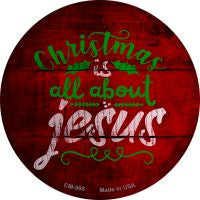 All About Jesus Novelty Metal Mini Circle Magnet CM-995