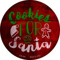 Cookies For Santa Novelty Circle Coaster Set of 4