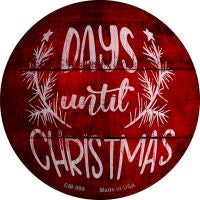 Days Until Christmas Novelty Circle Coaster Set of 4