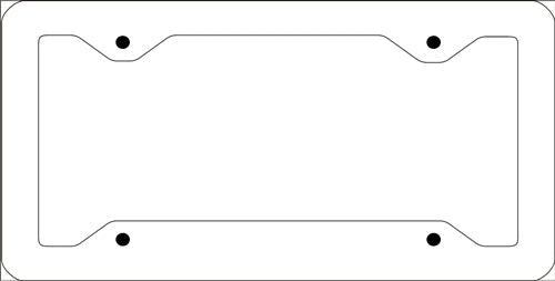 Personalized Design Your Own Custom 12" x 6" Novelty Automotive Aluminum Slim Line Frame