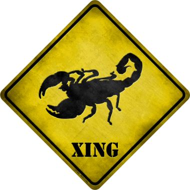 Scorpion Xing Novelty Metal Crossing Sign CX-020