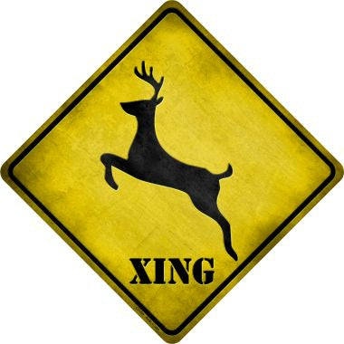 Deer Xing Novelty Metal Crossing Sign CX-030