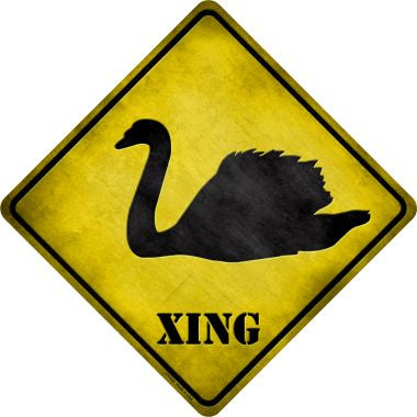 Swan Xing Novelty Metal Crossing Sign CX-036