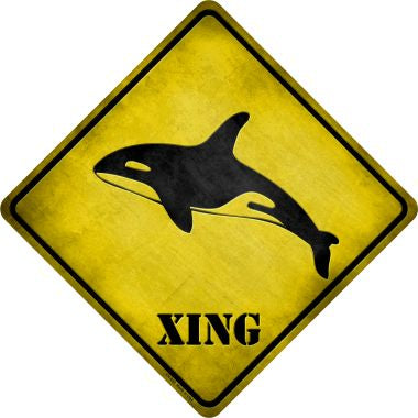 Orca Xing Novelty Metal Crossing Sign CX-040