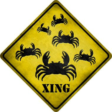 Crab Xing Novelty Metal Crossing Sign