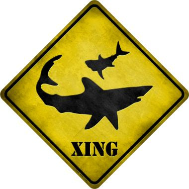 Shark Xing Novelty Metal Crossing Sign CX-044