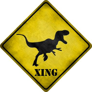 T-Rex Xing Novelty Metal Crossing Sign CX-047