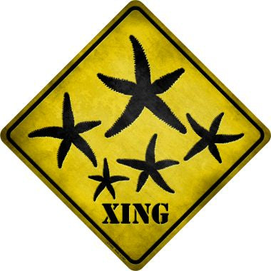 Starfish Xing Novelty Metal Crossing Sign CX-050