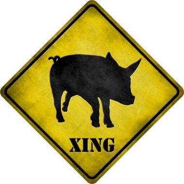 Pig Xing Novelty Metal Crossing Sign CX-051