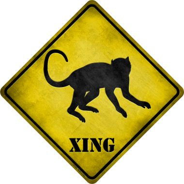 Monkey Xing Novelty Metal Crossing Sign CX-052