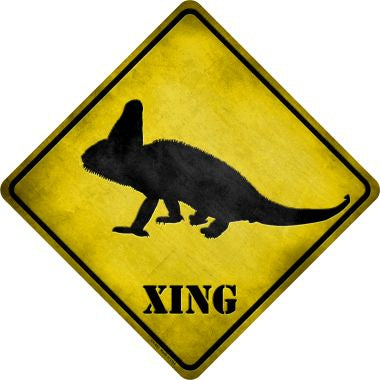 Chameleon Xing Novelty Metal Crossing Sign