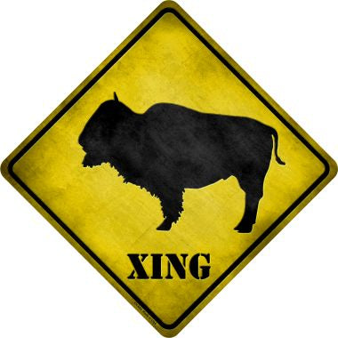 Buffalo Xing Novelty Metal Crossing Sign CX-054