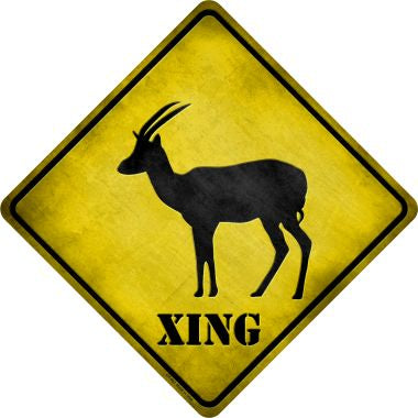 Antelope Xing Novelty Metal Crossing Sign