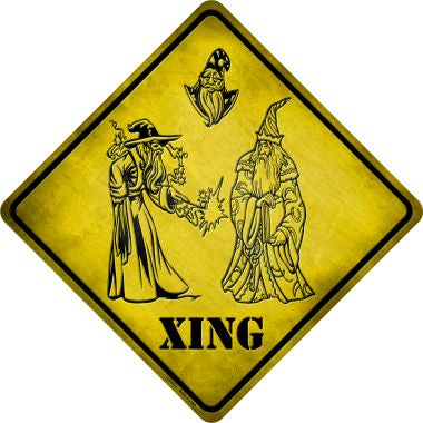 Wizards Xing Novelty Metal Crossing Sign CX-073