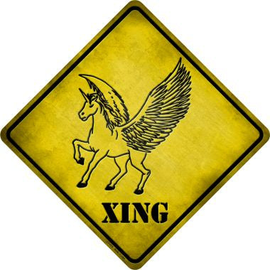 Unicorn Xing Novelty Metal Crossing Sign CX-074