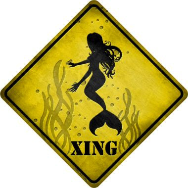 Mermaids Xing Novelty Metal Crossing Sign CX-075