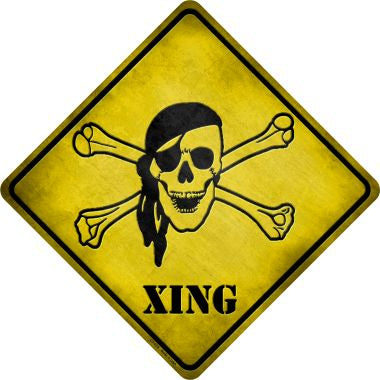 Pirate Xing Novelty Metal Crossing Sign CX-078